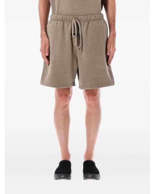 Fear Of God Natural Drawstring-Waist Fleece Track Shorts for men