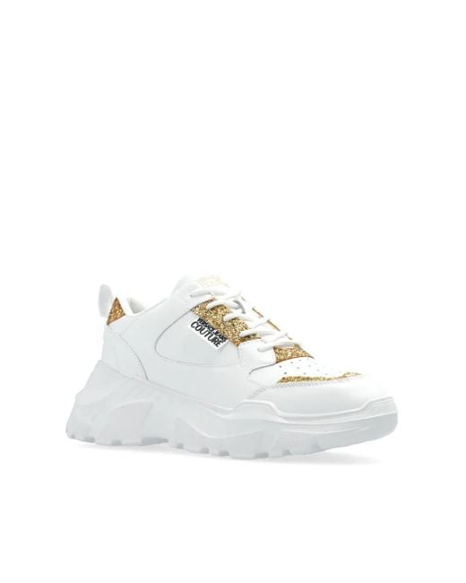 Versace Jeans Couture White Speedtrack Chunky Sneakers