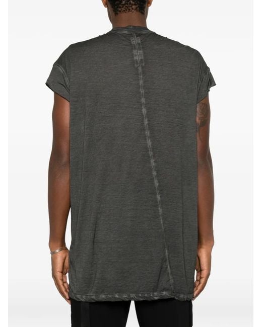 Rick Owens Black Jumbo Sl Pentagram-Print Cap-Sleeve T-Shirt for men