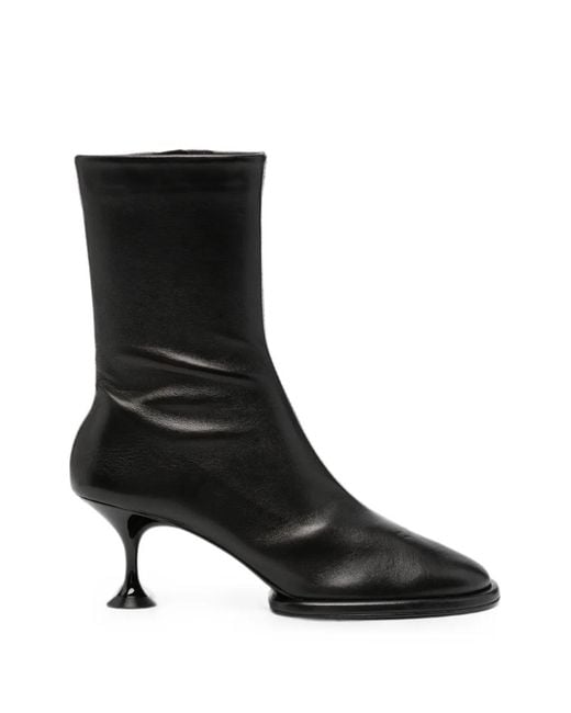 Sergio Rossi Black Kitten-Heel Ankle Boots