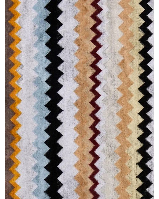 Missoni White Zigzag Hooded Bathrobe