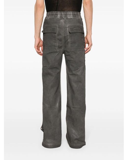 Rick Owens Gray Pusher Straight Trousers for men