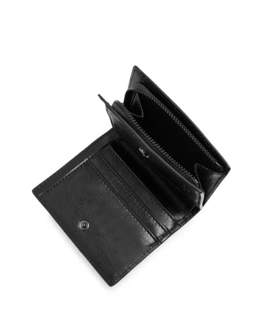 The Bridge Black Lupo Leather Wallet for men