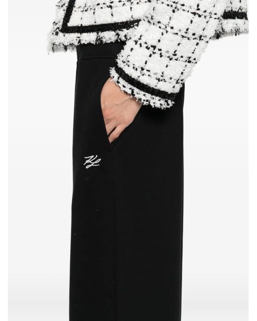 Karl Lagerfeld Black Boucle Sweatpants