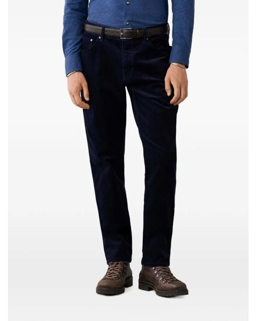 Hackett Trinity Ribfluwelen Broek in het Blue voor heren