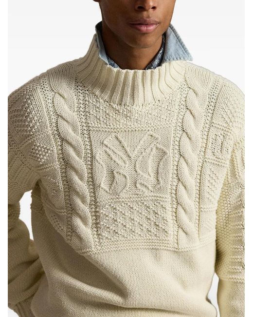 Polo Ralph Lauren メンズ ナチュラル ケーブルニット タートルネック