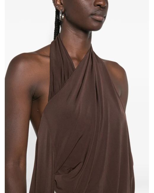 Coperni Brown Draped Top