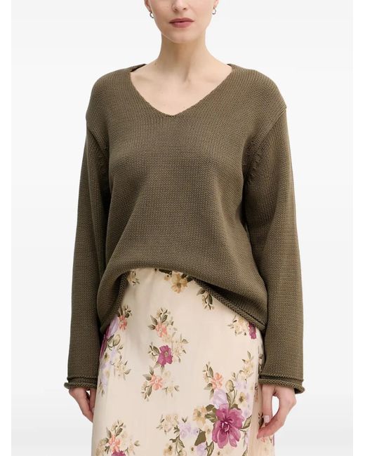 Mos Mosh Natural Mmbine V-Neck Sweater