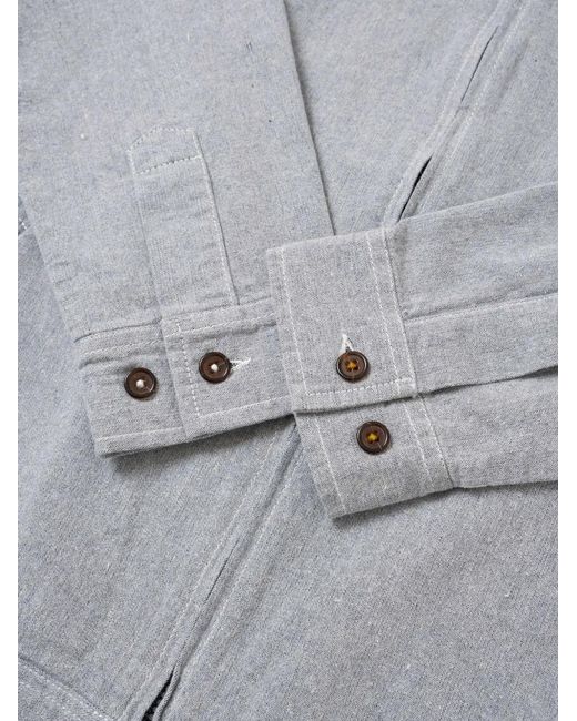 Universal Works Blue Jeans Zip-Up Bomber Jacket for men