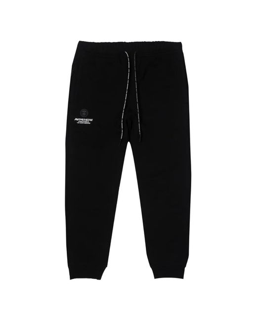 Aape By A Bathing Ape Black Moonface Patch Track Pants for men