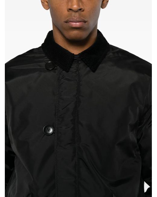 Alpha Industries Black Ecw 1978 Corduroy-Collar Impermeable Jacket for men