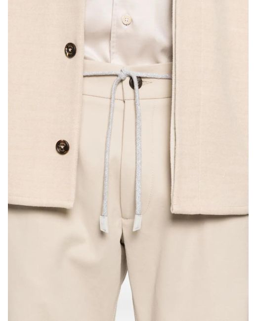 Eleventy Natural Drawstring Trousers for men