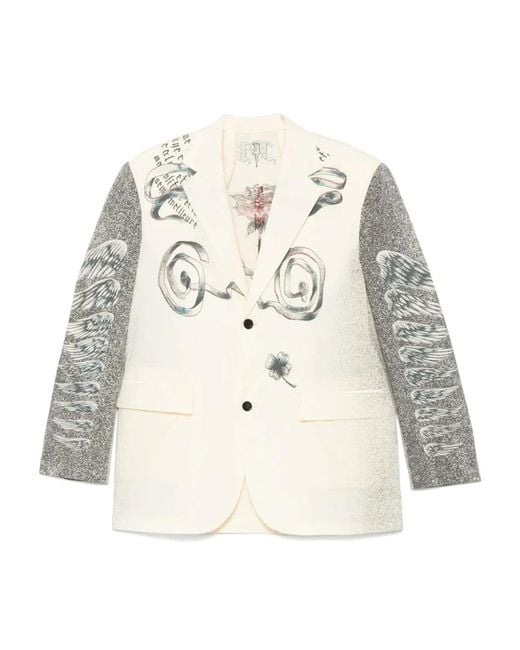 Jean Paul Gaultier Natural Multi-Tattoo Blazer