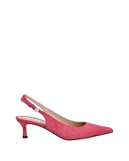 Pollini Pink Aria Pointed-Toe Slingback Pumps