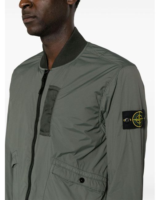 Stone Island Gray Compass-badge Bomber Jacket for men