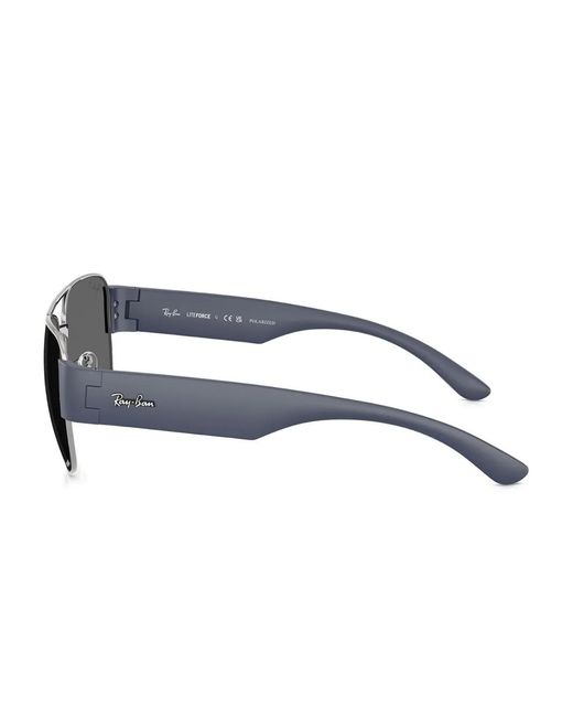 Ray-Ban Gray Square-Frame Sunglasses