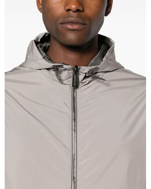 Moorer Gray Dennys-stp Hooded Jacket for men