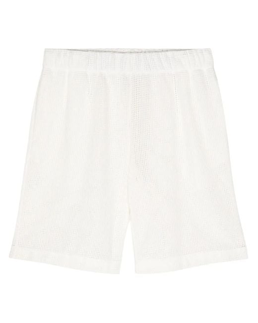 BLUE SKY INN White Waffle-Pattern Deck Shorts for men
