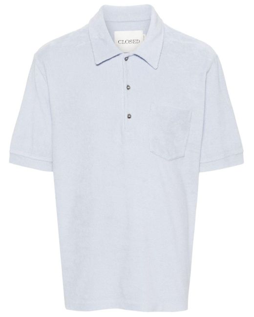 Closed Blue Terry-cloth Polo Shirt for men