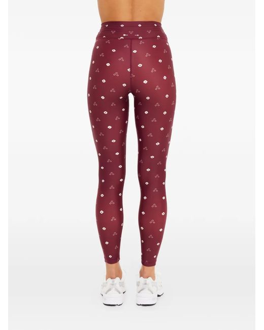 The Upside Red Bandhani-Print Leggings