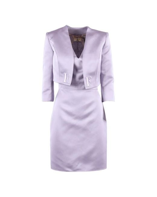 Elisabetta Franchi レディース パープル デコラティブ ジャケット