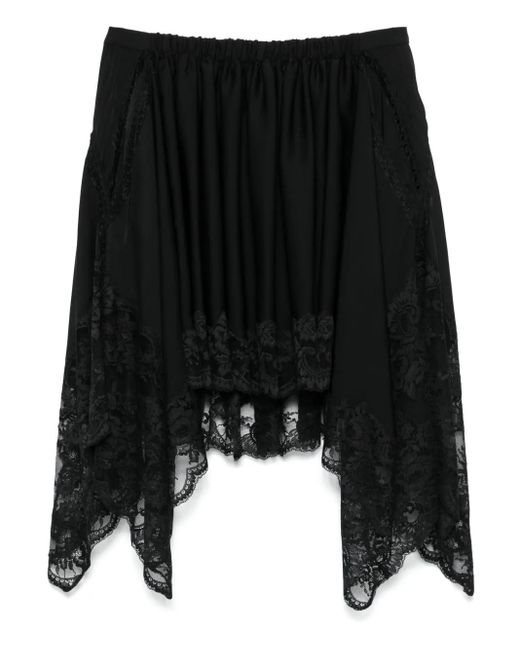 Rabanne Black Asymmetrischer Minirock
