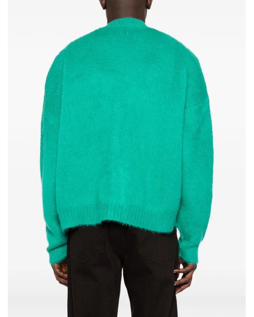 Bonsai Green V-Neck Oversized Cardigan for men