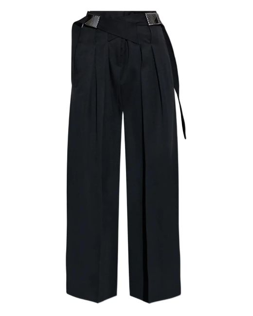 The Attico Blue Buckle Pleated Trousers