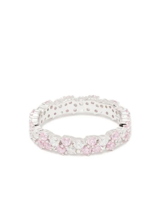 Apm Monaco White Rose Drop Ring