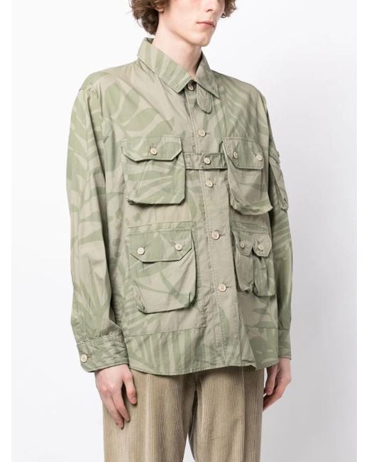 Engineered Garments Green Camouflage-print Shirt Jacket for men
