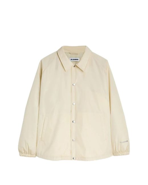 Jil Sander Natural Padded Relaxed-Fit Recycled-Polyester-Taffeta Jacket With -Logo Application On Sleeve for men
