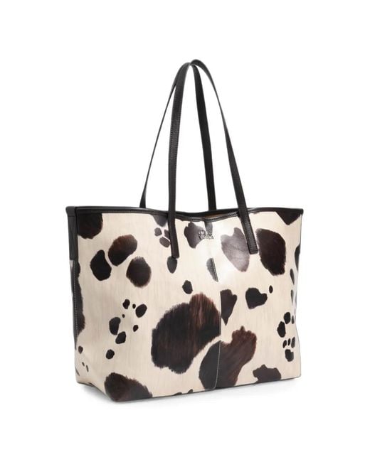 Bimba Y Lola Gray Large Pony Shopper Bag