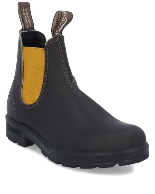 Blundstone Black Leather Elastic-Panel Boots