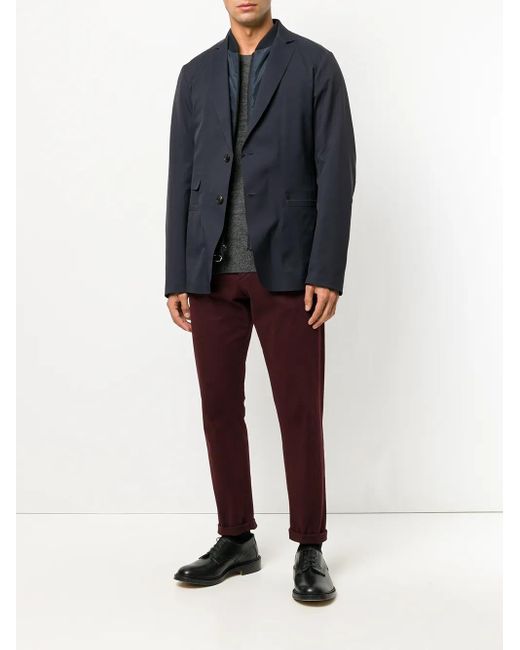 Liska Blue Double Layer Padded Blazer Jacket for men