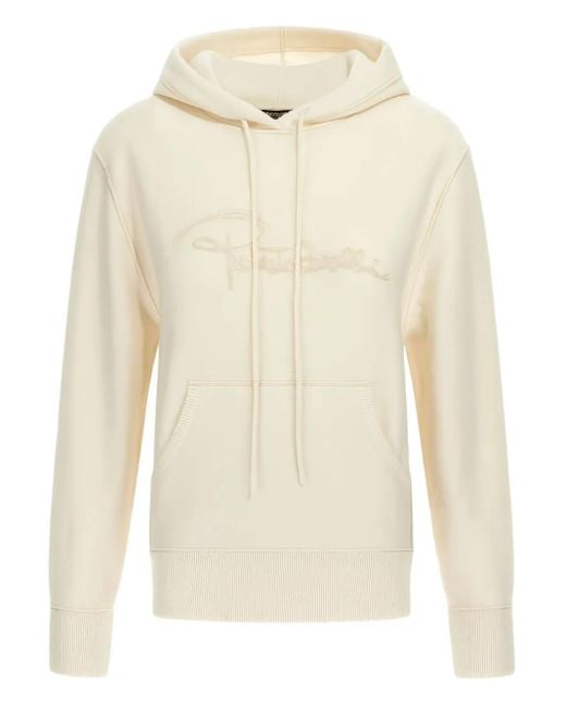 Roberto Cavalli White Embroidered Hoodie