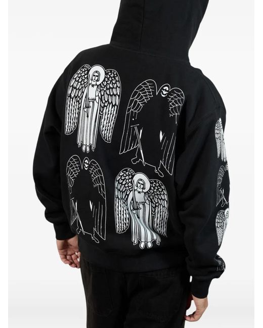 Pleasures Black Hoodie Angel Demon for men
