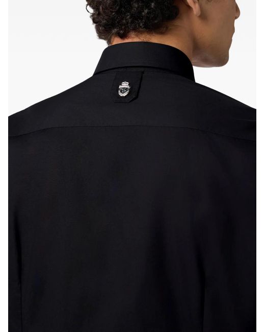 Billionaire Black Pleated Shirt for men