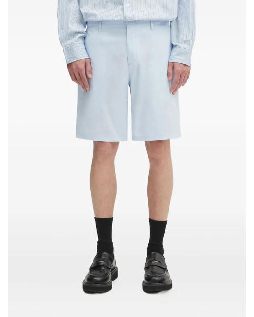 Paul Smith Blue Flat-Front Shorts for men