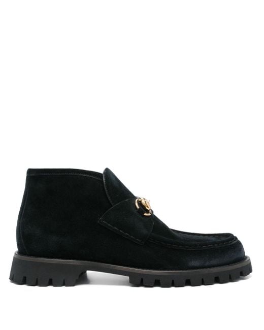 Gucci Black Horsebit Ankle Boot