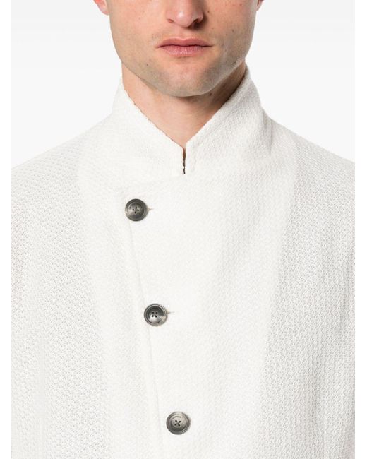 メンズ Emporio Armani ニット シングルジャケット White