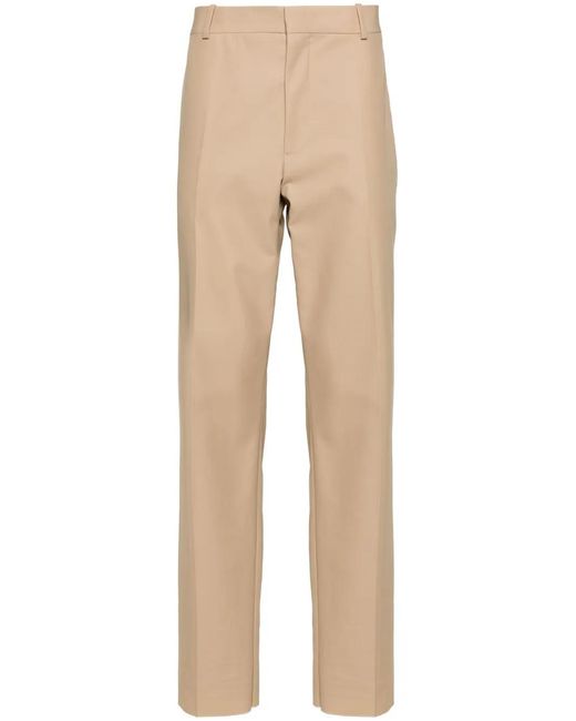McQueen Natural Mid-Rise Twill-Weave Tailored Trousers for men