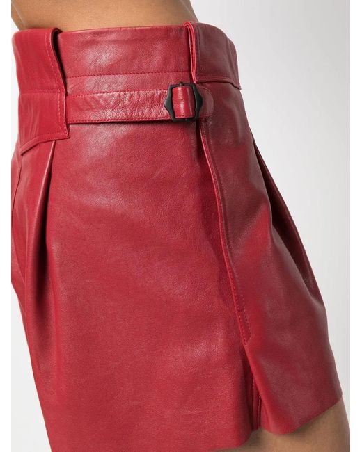 The Mannei Red High-Rise Biker Shorts