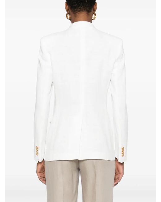 Tagliatore White Double-Breasted Blazer