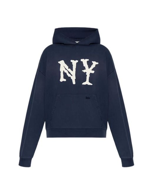Duke & Dexter Blue Hoodie À Patch Ny for men