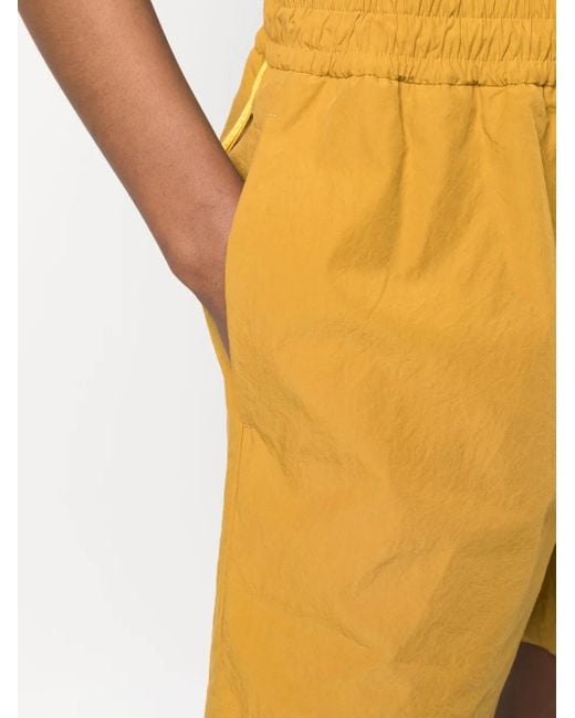 Moncler Yellow Elasticated-Waistband Shorts