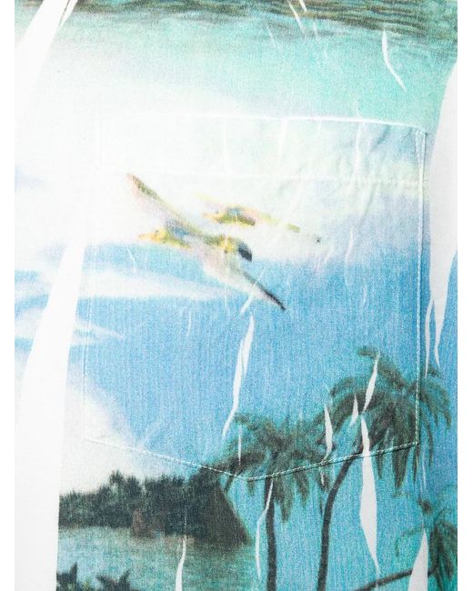 Doublet Green Tropical Print Shirt for men