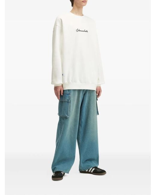 Chocoolate White Logo-Print Sweatshirt for men