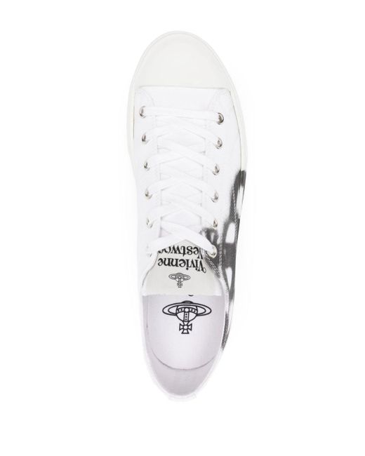 Vivienne Westwood White Orb-print Canvas Sneakers for men