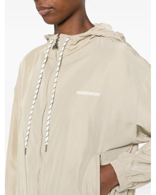 Patrizia Pepe Natural Hooded Bomber Jacket