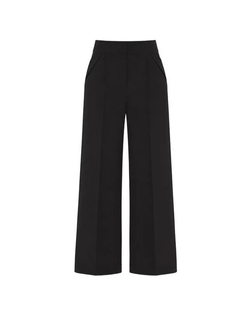 Temperley London Black Nyx Satin-Trimmed Trousers